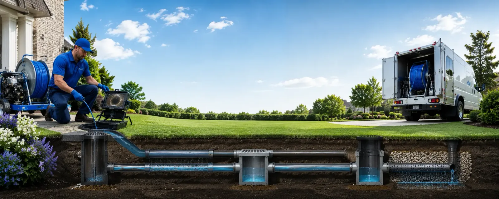 Outdoor drain cleaning information for Atlantic, IA